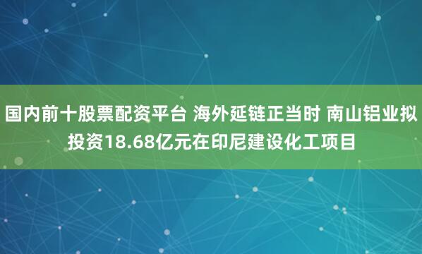 国内前十股票配资平台 海外延链正当时 南山铝业拟投资18.68亿元在印尼建设化工项目